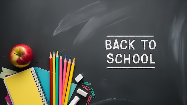 a blackboard with a chalkboard that says back to school