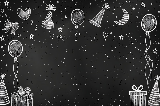 Photo a blackboard with a drawing of a star and a box of stars