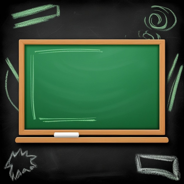 Photo a blackboard with a wooden frame that says quot the word chalk quot on it