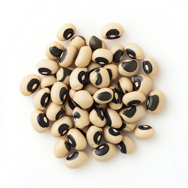 Blackeyed peas realistic legumes isolated on a white background