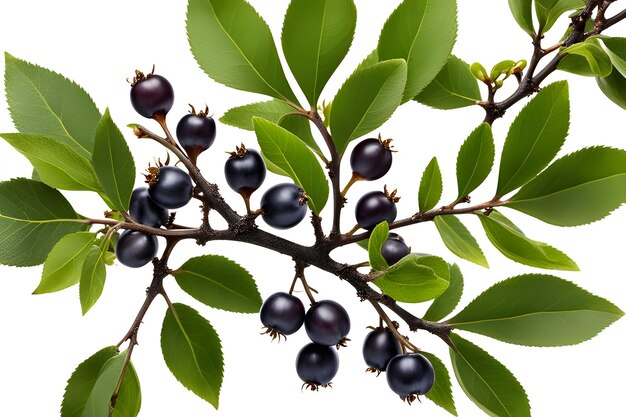 Photo blackthorn plant on white background