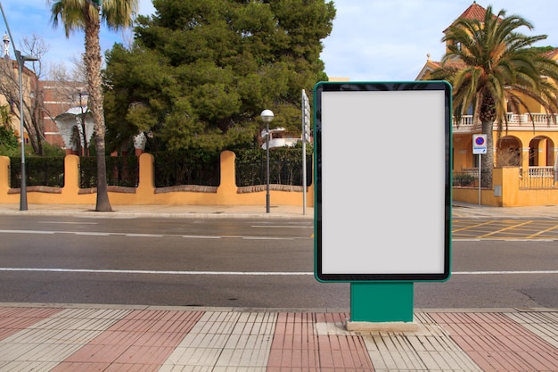 Blank advertisement mock up