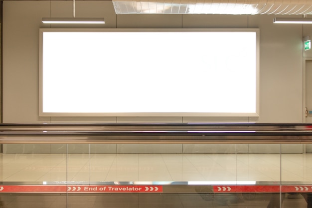 blank advertising billboard at airport large LCD advertisement