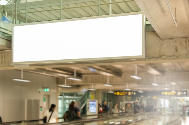 Blank advertising billboard at airport large LCD advertisement