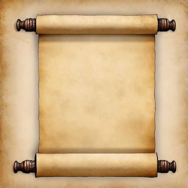 Blank ancient paper scroll