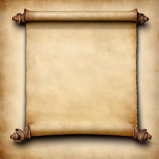 Blank ancient paper scroll