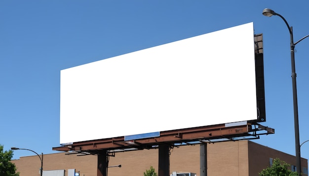 Blank Billboard Against a Blue Sky