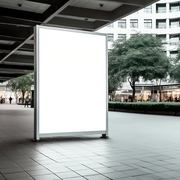 Blank billboard indoors outdoors Generative AI