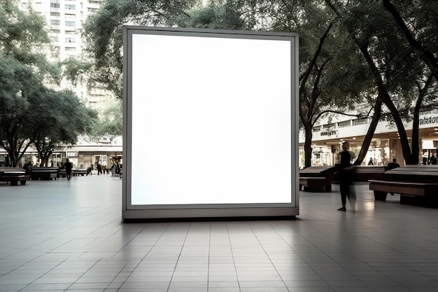 Blank billboard indoors outdoors Generative AI