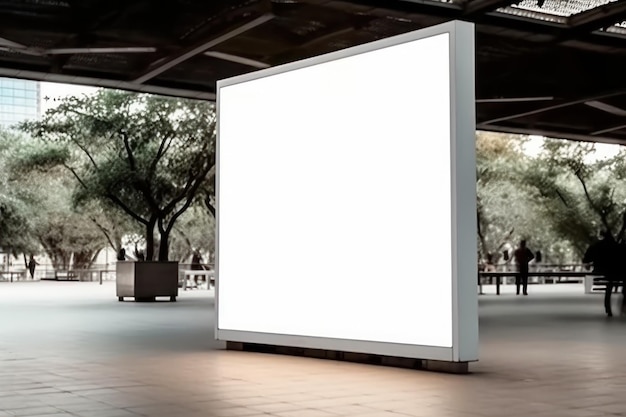 Blank billboard indoors outdoors Generative AI