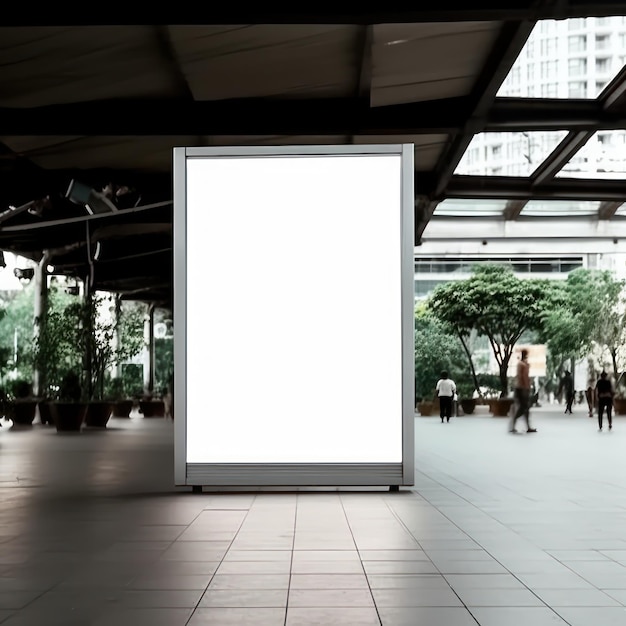 Blank billboard indoors outdoors Generative AI