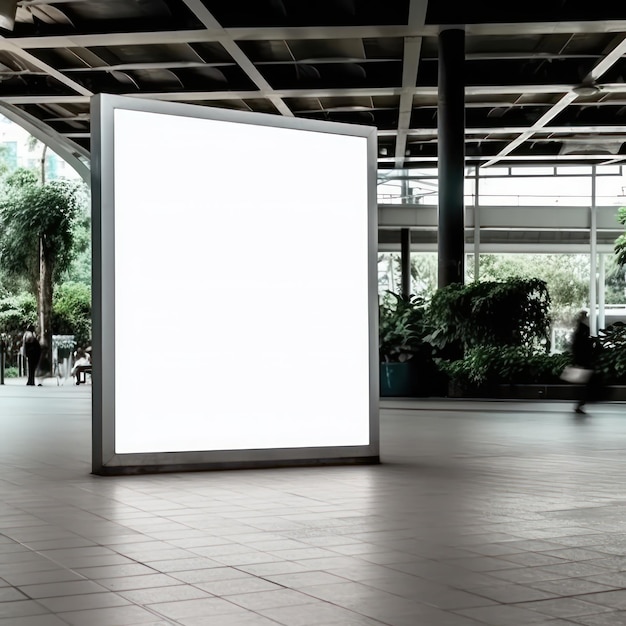 Blank billboard indoors outdoors Generative AI