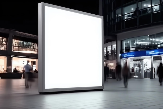 Blank billboard indoors outdoors Generative AI