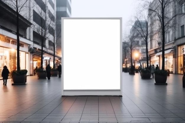 Blank billboard indoors outdoors Generative AI