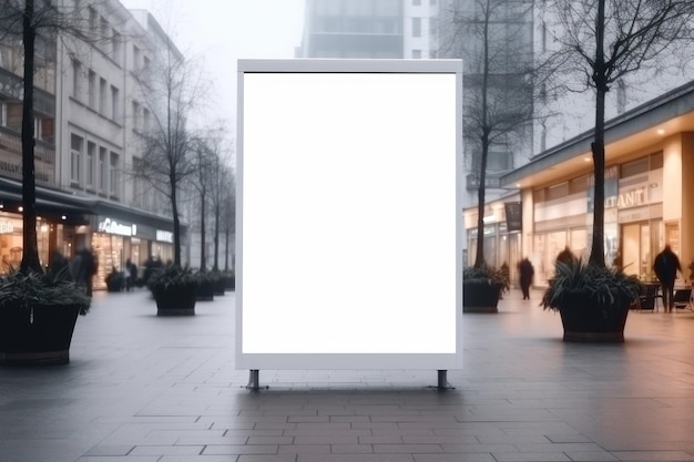 Blank billboard indoors outdoors Generative AI