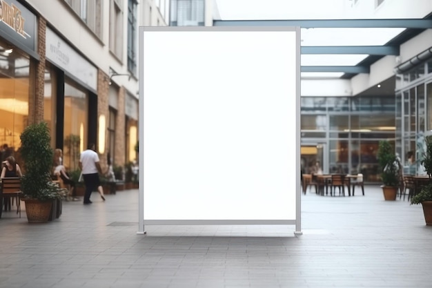 Blank billboard indoors outdoors Generative AI