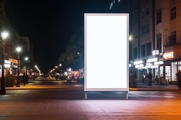 Blank billboard indoors outdoors Generative AI