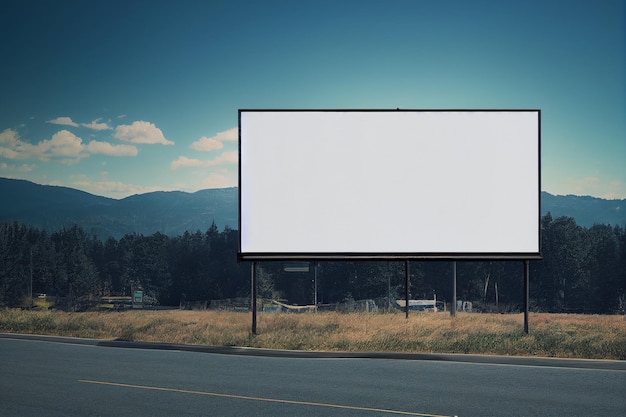 Blank billboard mockup concept city copy space announce put your image or text blank space