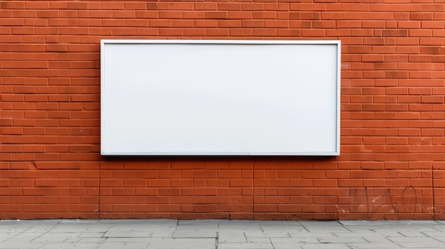 Blank billboard on a red brick wall perfect for customer information