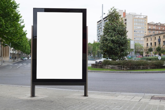 Blank billboard in the street