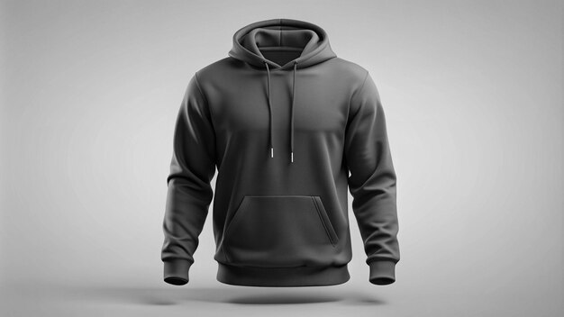 Blank Black Hoodie for Mockup Clothing Front View Sweatshirt 3D Model 8k high resolutions