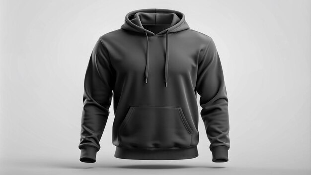 Blank Black Hoodie for Mockup Clothing Front View Sweatshirt 3D Model 8k high resolutions