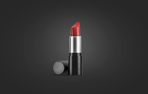 Blank black opened lipstick