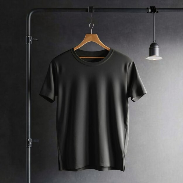 blank black t shirt mockup