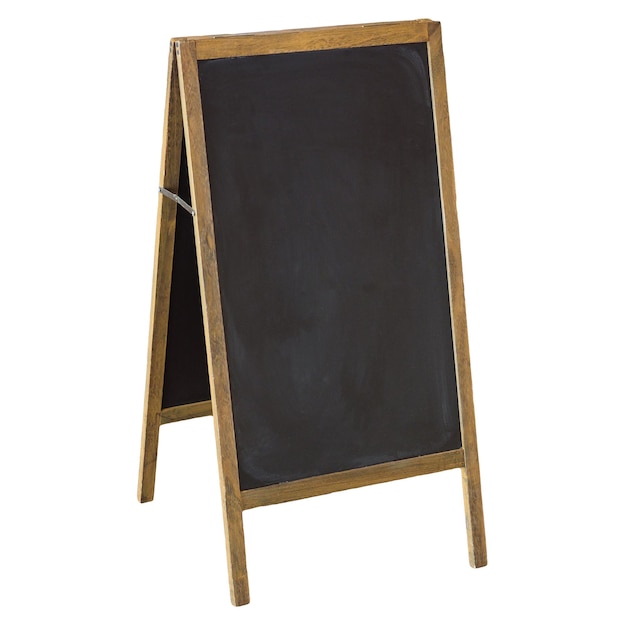 Blank blackboard isolated over white