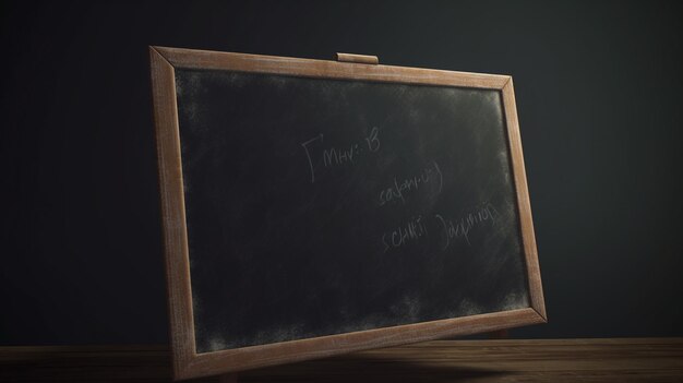 blank blackboard with wooden frame