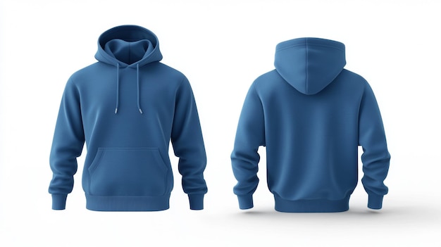 Photo blank blue hoodie mockup