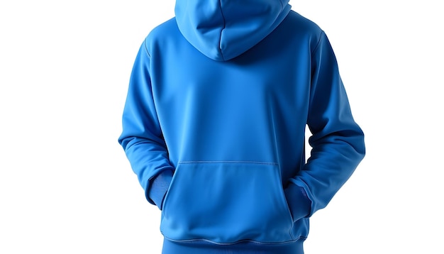 Blank blue mens hooded sweatshirt long sleeve mens hoody with hood for your design mockup for