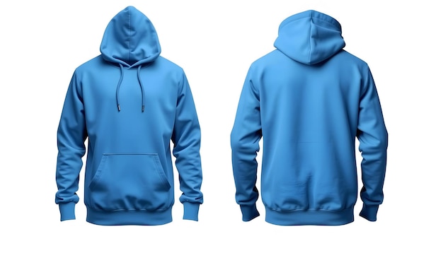 Blank blue mens hooded sweatshirt long sleeve mens hoody with hood for your design mockup for