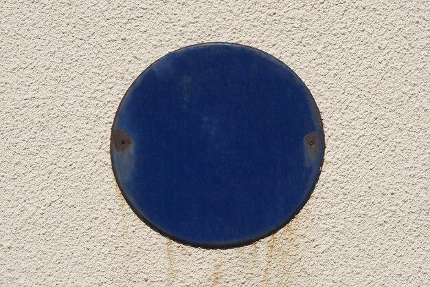 Blank blue plaque