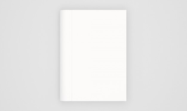 Photo blank book cover template isolated on white