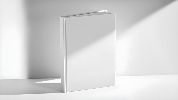 Photo blank book mockup with white background and shadow