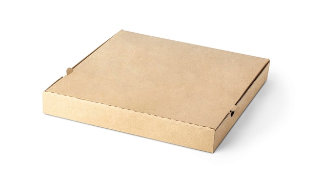 Blank brown open cardboard Pizza paper box