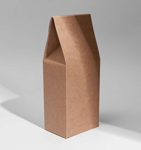 Blank brown tall product package box Carton pack mockup