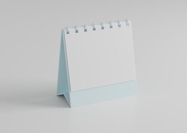 Blank calendar 3D rendered image