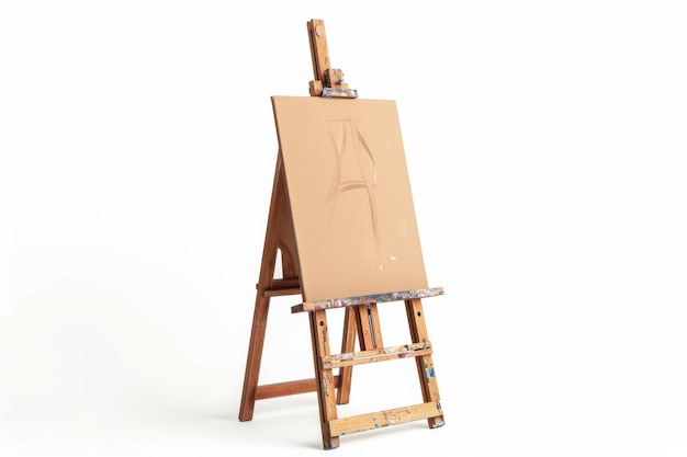 A blank canvas on an artist39s easel waiting for inspiration in a bright minimalistic studio