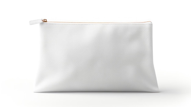 Blank Canvas Pouch for Cosmetics MockUp Isolated AI Generated