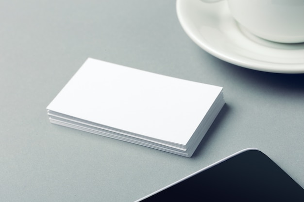 Blank card with coffee cup with space