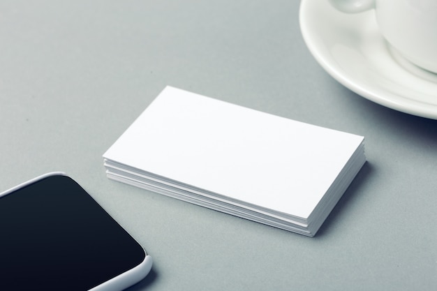 Blank card with coffee cup with space