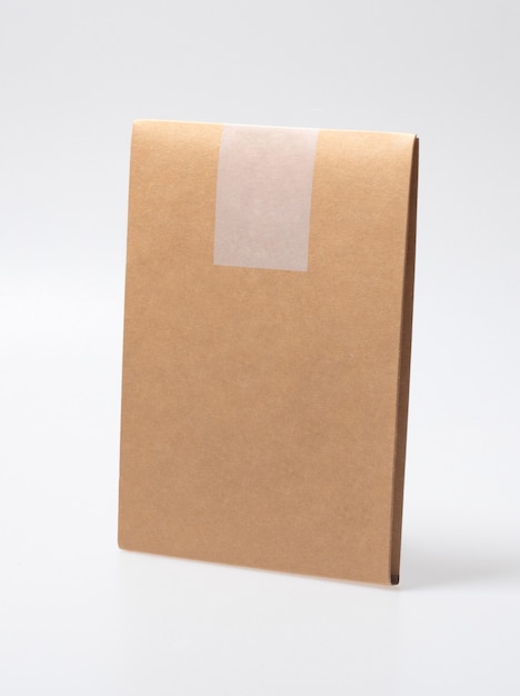 Blank closed craft box mockup as disposable packaging with eco friendly, recyclable materials.