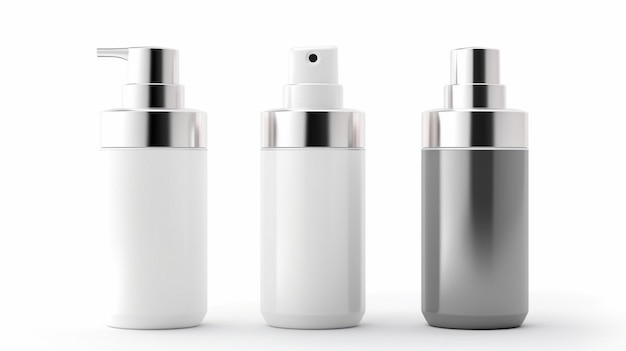 Blank cosmetic dispenser bottle isolated