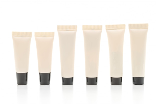 Blank cosmetic tube pack of cream or gel 