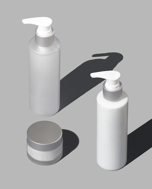 Blank cosmetics containers as body care concept