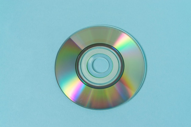 Blank disc music video on blue background.