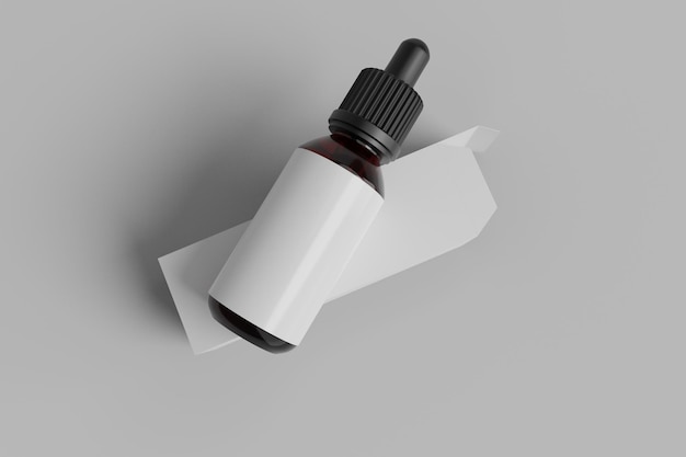 Blank Drop Bottle Mockup