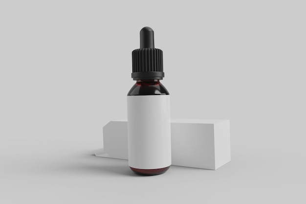 Blank Drop Bottle Mockup